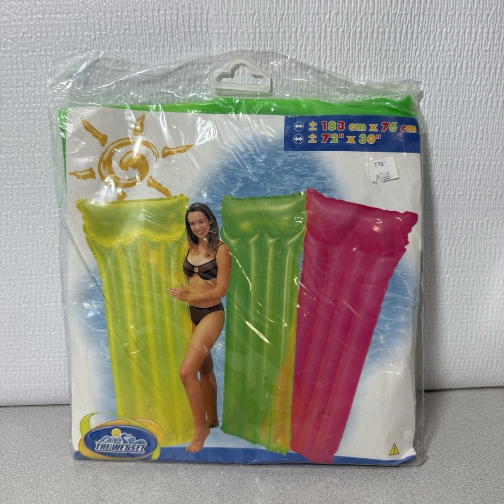 VTG INTEX Wet Set‎ 2002 Swim Pool Air Mat Raft Float 72"X30" Green #59717  NEW